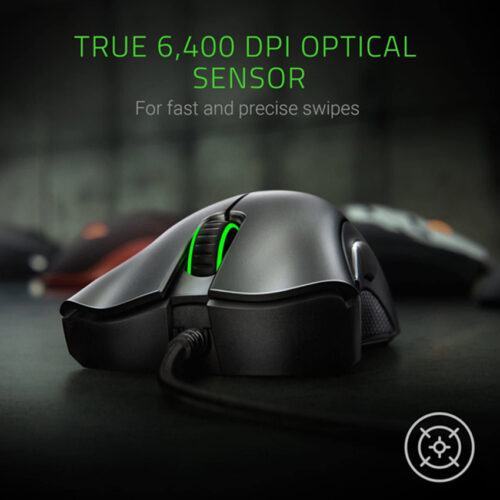 Chuột Razer DeathAdder Essential Ergonomic đen (USB/Led Green) (RZ01-03850100-R3M1)