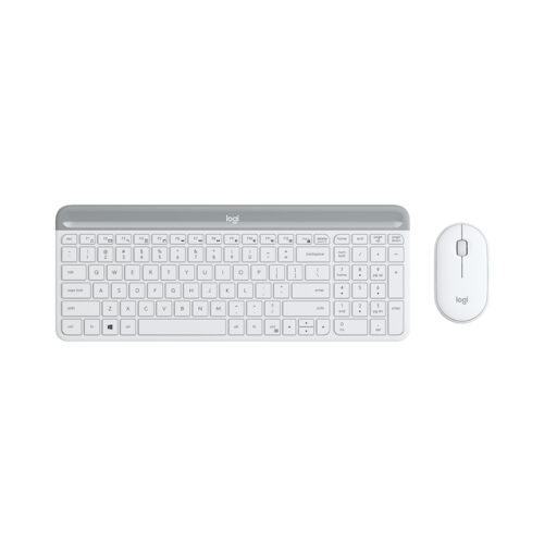 Bộ Bàn phím chuột không dây Logitech MK470 Trắng (USB)