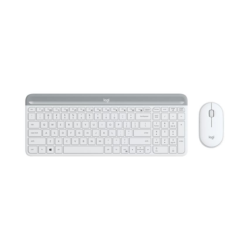 Bộ Bàn phím chuột không dây Logitech MK470 Trắng (USB)