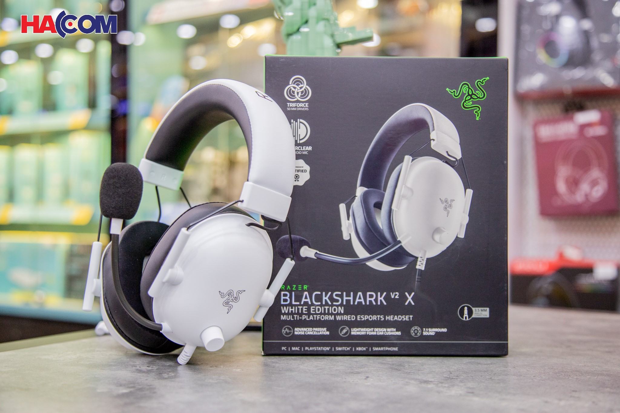 Tai nghe Razer BlackShark V2 X-Wired Gaming Headset-Trắng_RZ04-03240700-R3M1