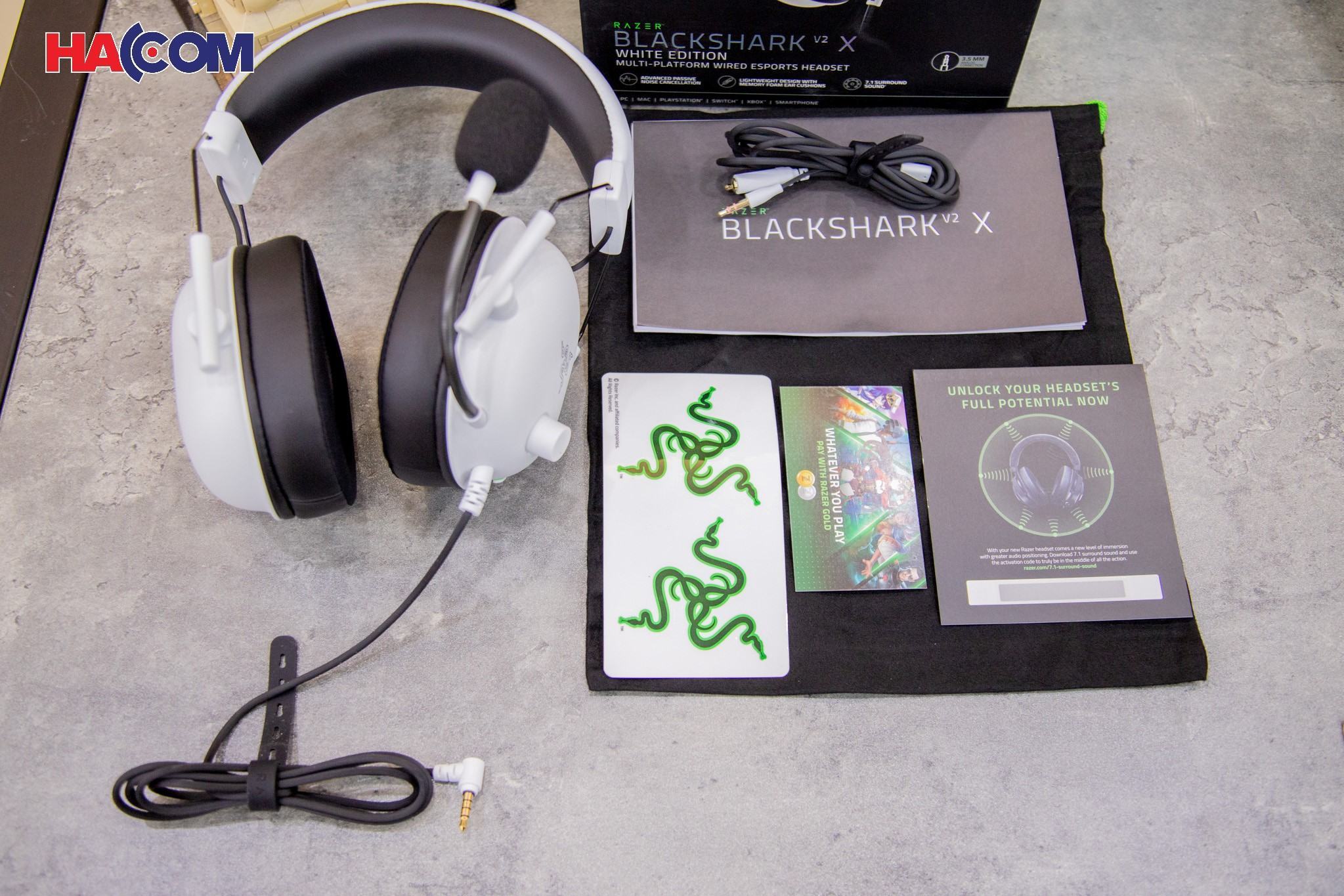 Tai nghe Razer BlackShark V2 X-Wired Gaming Headset-Trắng_RZ04-03240700-R3M1