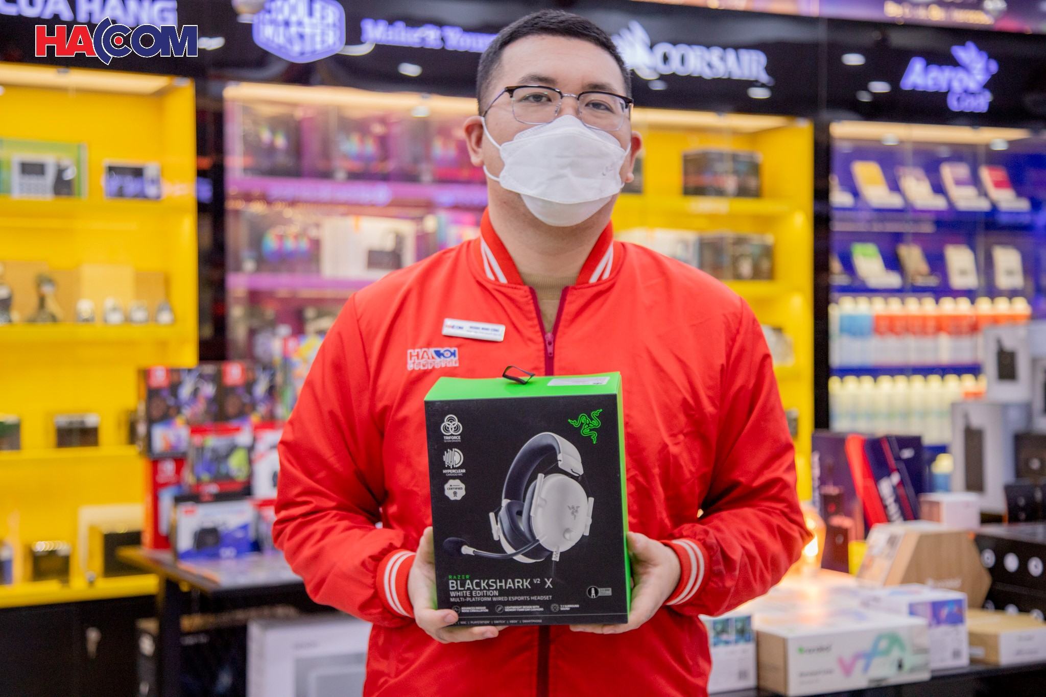 Tai nghe Razer BlackShark V2 X-Wired Gaming Headset-Trắng_RZ04-03240700-R3M1