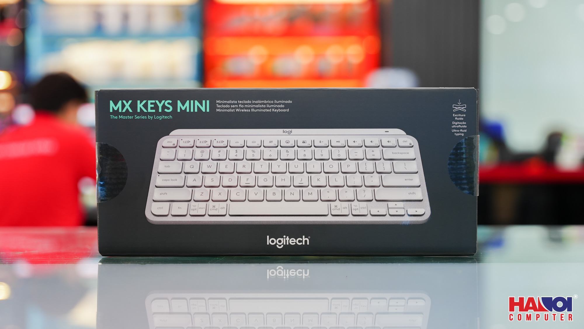 Bàn phím Không dây Logitech MX Keys Mini Pale Grey (USB/Bluetooth/xám trắng)