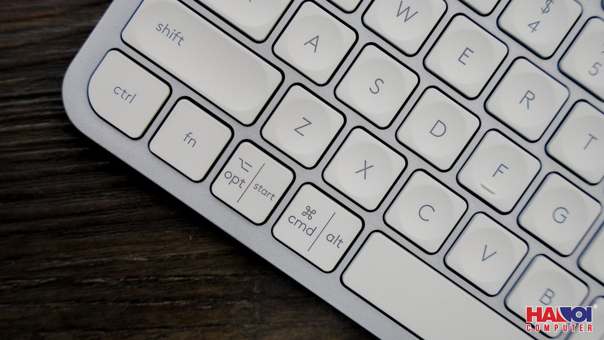 Bàn phím Không dây Logitech MX Keys Mini Pale Grey (USB/Bluetooth/xám trắng)