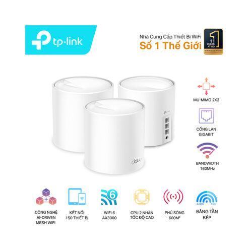 Bộ phát wifi Mesh TP-Link Deco X50 3 Pack (Wifi 6, AX3000)