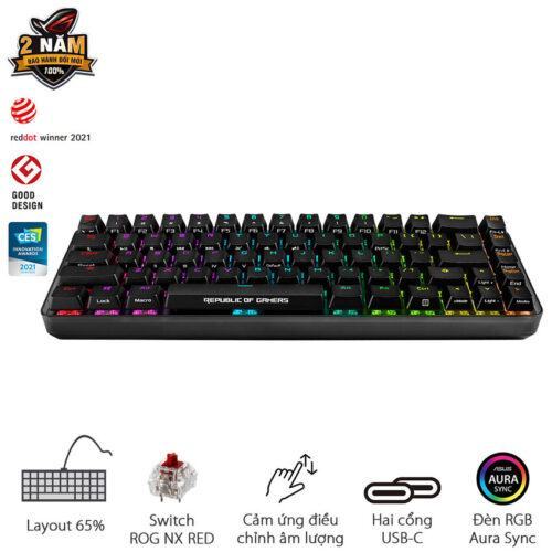 Bàn phím không dây Asus ROG Falchion NX Red sw (USB/RGB)