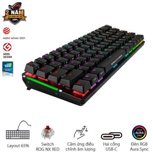Bàn phím không dây Asus ROG Falchion NX Red sw (USB/RGB)
