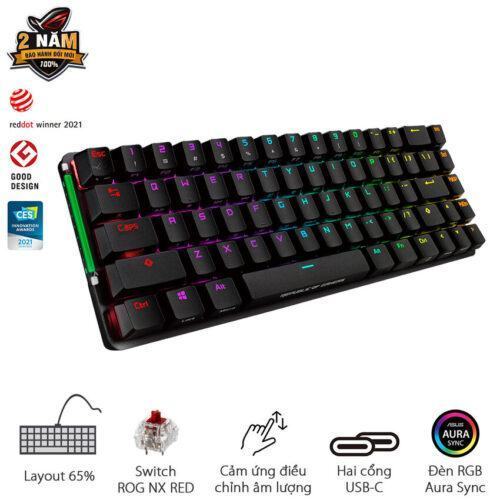 Bàn phím không dây Asus ROG Falchion NX Red sw (USB/RGB)