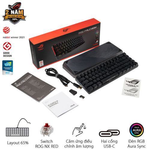 Bàn phím không dây Asus ROG Falchion NX Red sw (USB/RGB)