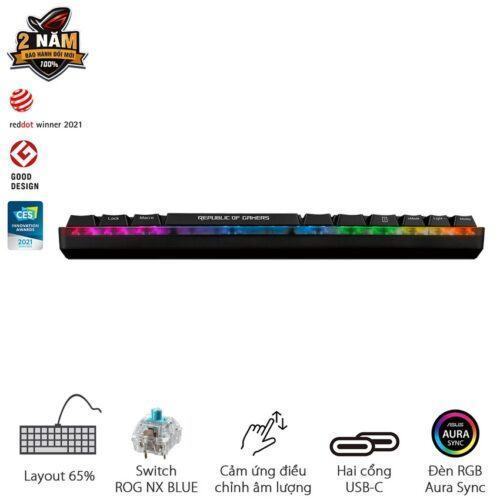 Bàn phím không dây Asus ROG Falchion NX Blue sw (USB/RGB)