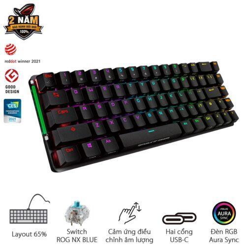 Bàn phím không dây Asus ROG Falchion NX Blue sw (USB/RGB)