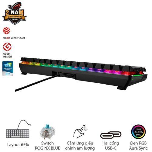 Bàn phím không dây Asus ROG Falchion NX Blue sw (USB/RGB)