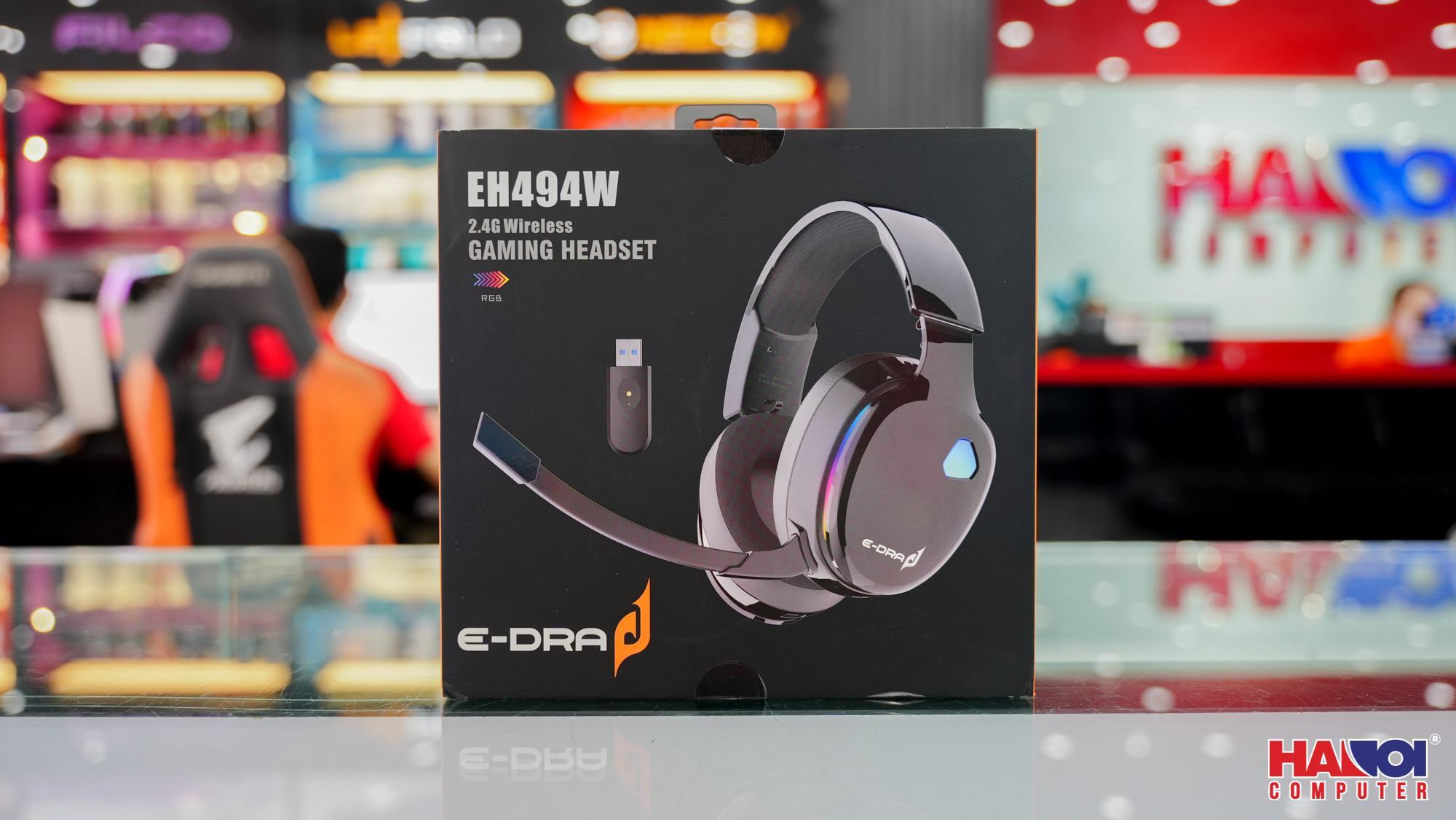 Tai nghe không dây E-Dra EH494W Đen (Bluetooth, Wireless 2.4G)