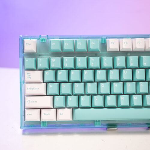 LMC Bàn phím cơ Không dây FL-Esport Q75 Azure Green 3 Mode Rosa sw (Kailh Box/USBC/Bluetooth/RGB)