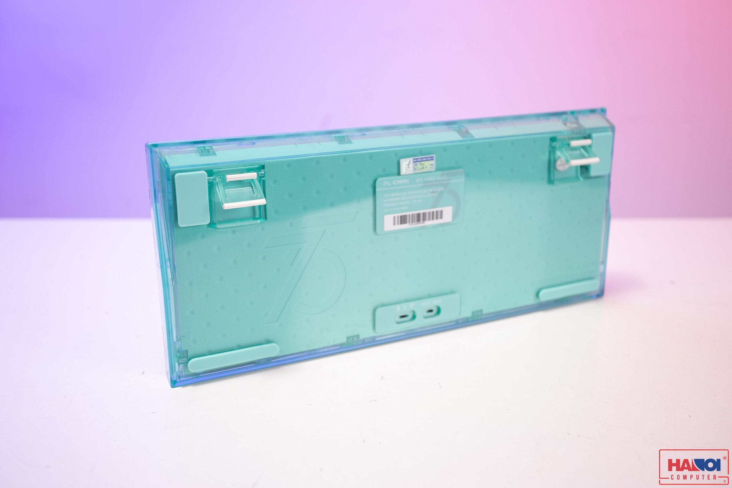 LMC Bàn phím cơ Không dây FL-Esport Q75 Azure Green 3 Mode Rosa sw (Kailh Box/USBC/Bluetooth/RGB)