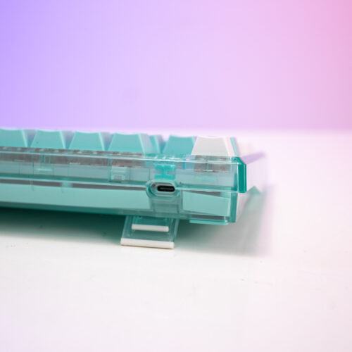 LMC Bàn phím cơ Không dây FL-Esport Q75 Azure Green 3 Mode Rosa sw (Kailh Box/USBC/Bluetooth/RGB)