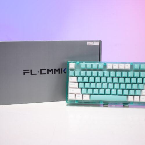 LMC Bàn phím cơ Không dây FL-Esport Q75 Azure Green 3 Mode Coolmint sw (Kailh Box/USBC/Bluetooth/RGB)