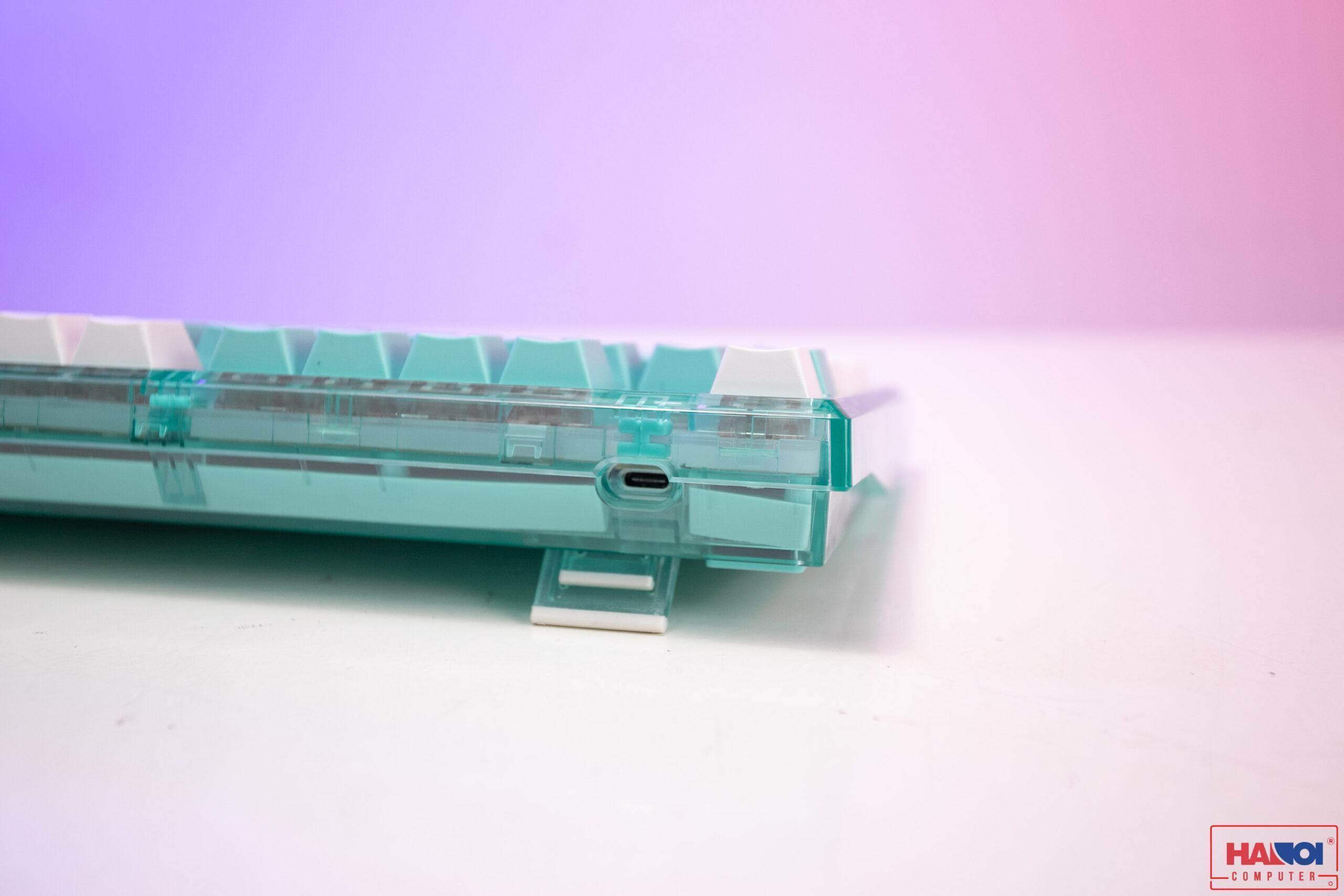 LMC Bàn phím cơ Không dây FL-Esport Q75 Azure Green 3 Mode Coolmint sw (Kailh Box/USBC/Bluetooth/RGB)