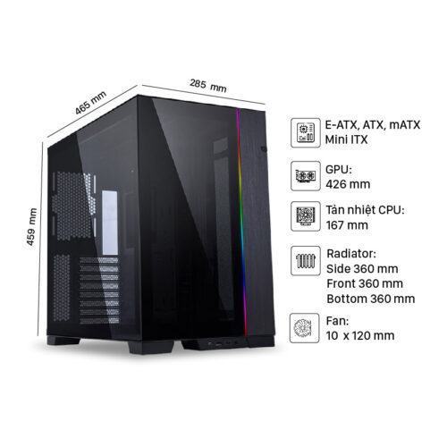 Vỏ Case LIAN-LI PC - O11 Dynamic Evo Black (Mid Tower/Màu Đen )