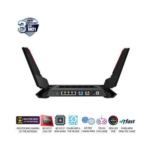 Bộ phát wifi 6 Asus GT-AX6000 ROG Rapture Gaming AX6000Mbps