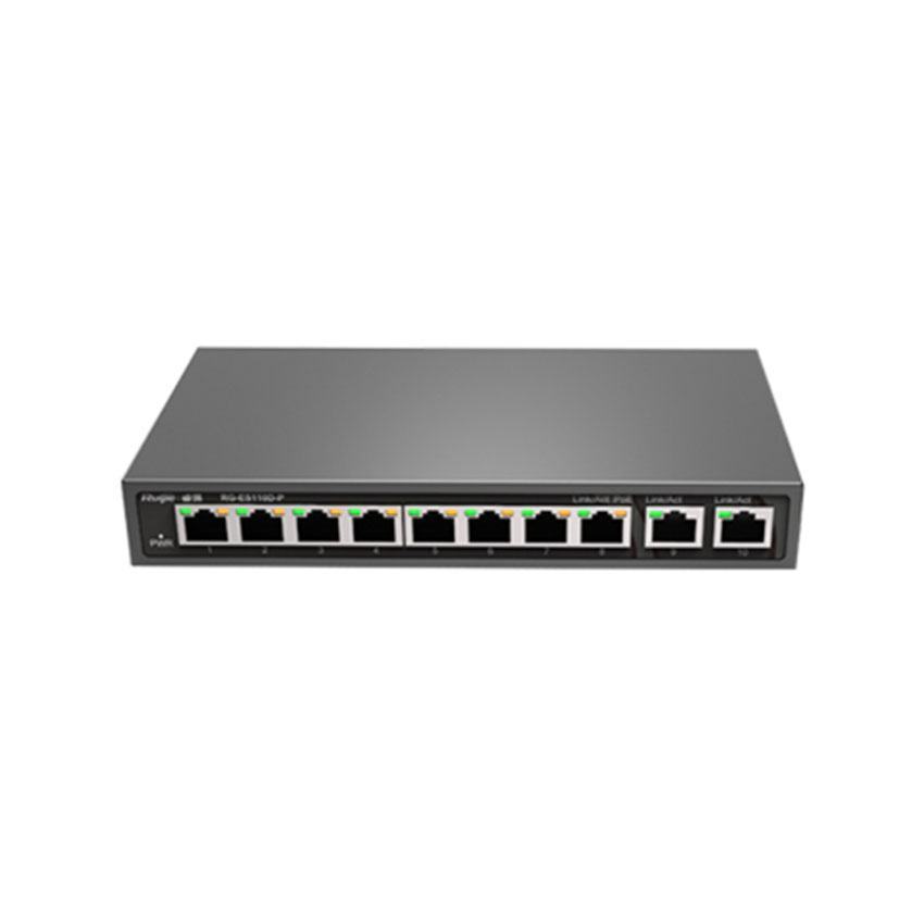 Switch RUIJIE RG-ES110D-P (PoE 8 cổng 10/100/1000BASE-T)