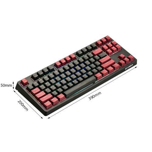 Bàn phím cơ Edra EK387 RGB Dark Warrior Red sw (USBC/PBT)