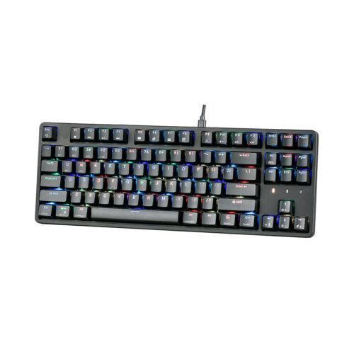 Bàn phím cơ không dây Edra EK3187W RGB Đen Blue sw (USBC/Bluetooth)