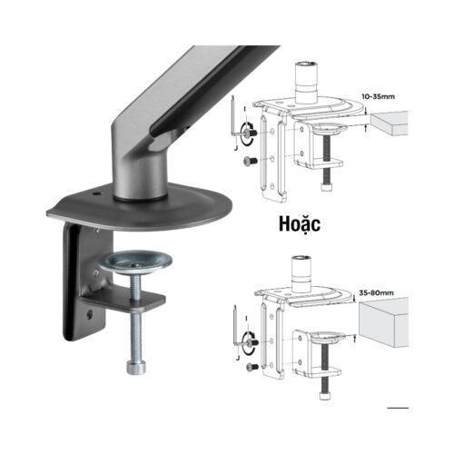 Giá treo màn hình Human Motion T6-1 Pro màu đen