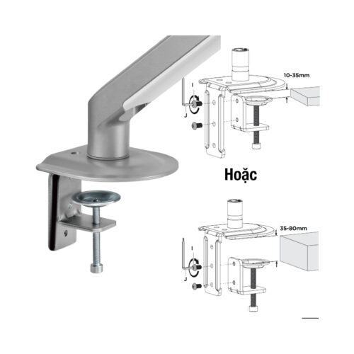 Giá treo màn hình Human Motion T6-1 Pro màu trắng