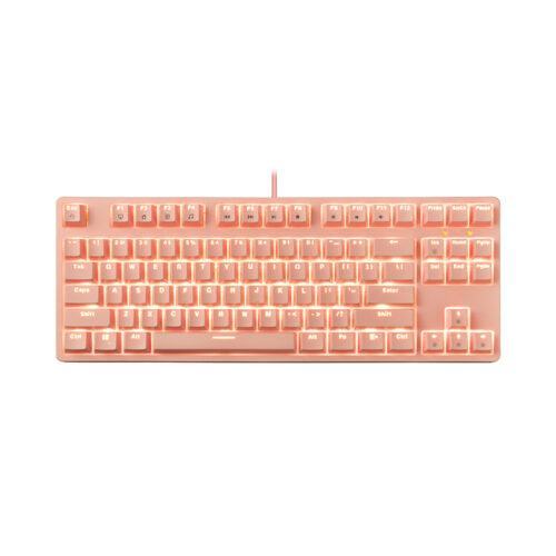 Bàn phím cơ Edra EK387L màu hồng Blue sw (USBC/Led trắng)