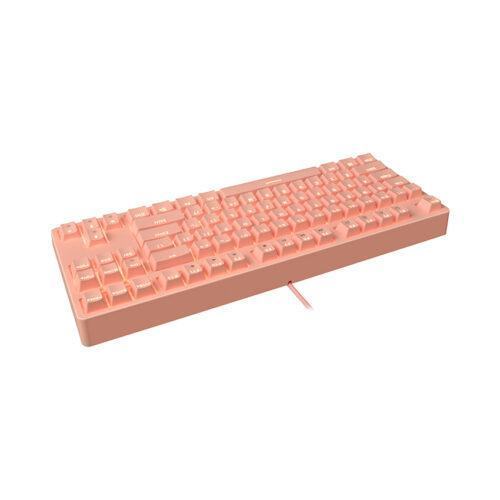 Bàn phím cơ Edra EK387L màu hồng Blue sw (USBC/Led trắng)