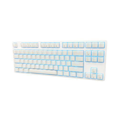 Bàn phím cơ Edra EK387L màu trắng Brown sw (USBC/Led trắng)