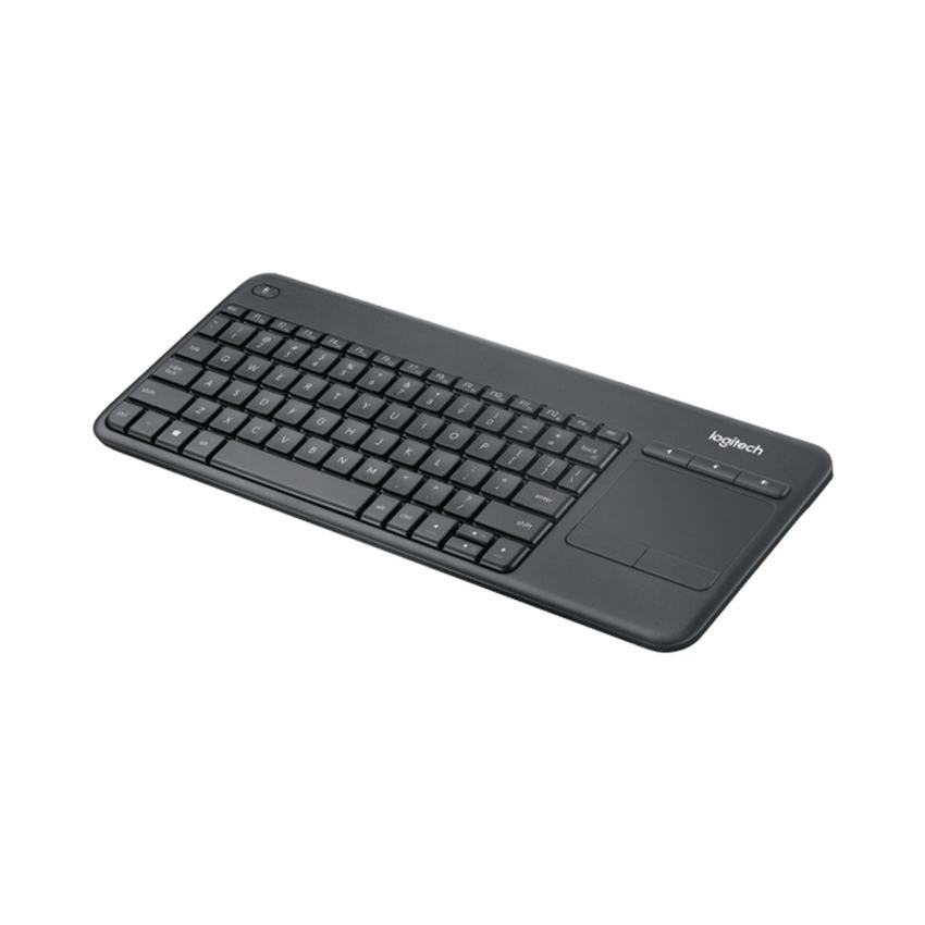 Bàn phím không dây Logitech K400 Plus đen (USB/Bluetooth/Pin)