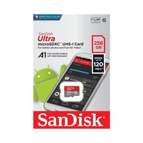 Thẻ nhớ SanDisk 256GB Ultra microSDXC, SQUA4, C10, A1, UHS-I, 120MB/s R (SDSQUA4-256G-GN6MN)