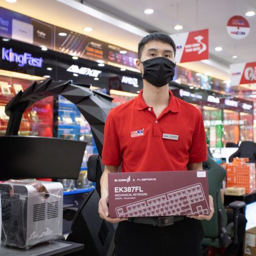 Bàn phím cơ game Edra EK387FL RGB Polar night Blue sw (USBC/PBT)