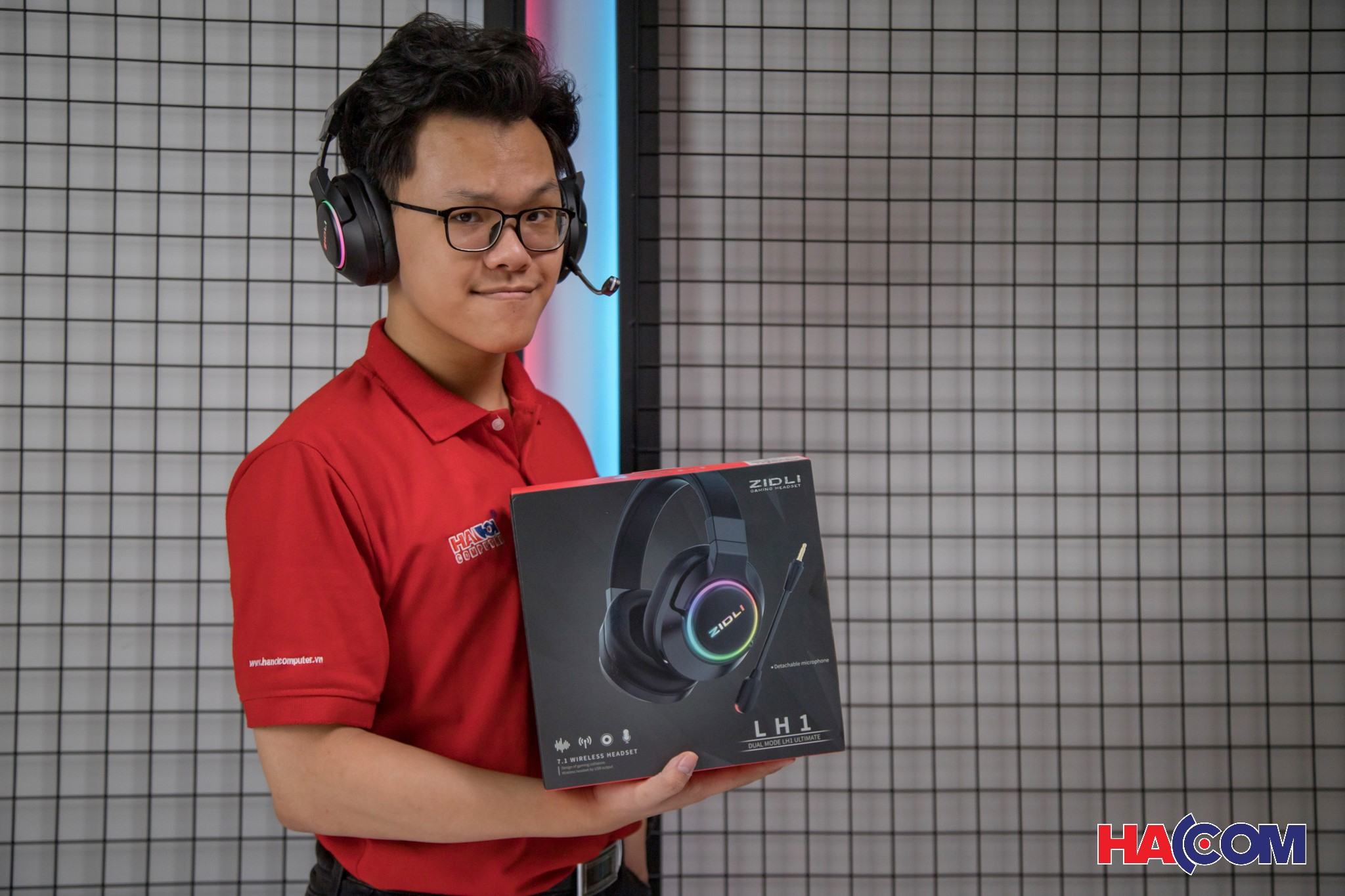 Tai nghe không dây Gaming Zidli LH1 Ultimate (7.1, 2.4G, LED RGB)