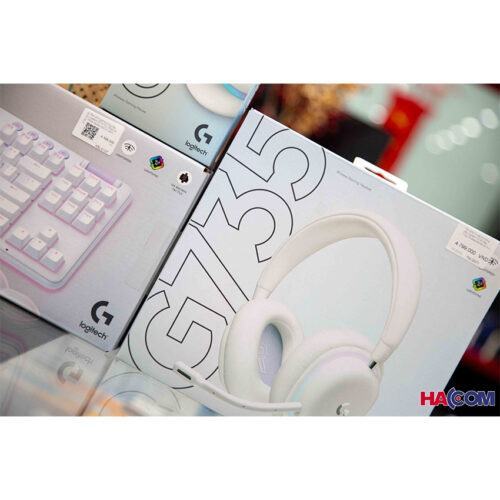 Tai nghe chơi game không dây Logitech G735 Màu Trắng (Wireless/Bluetooth 5.2)