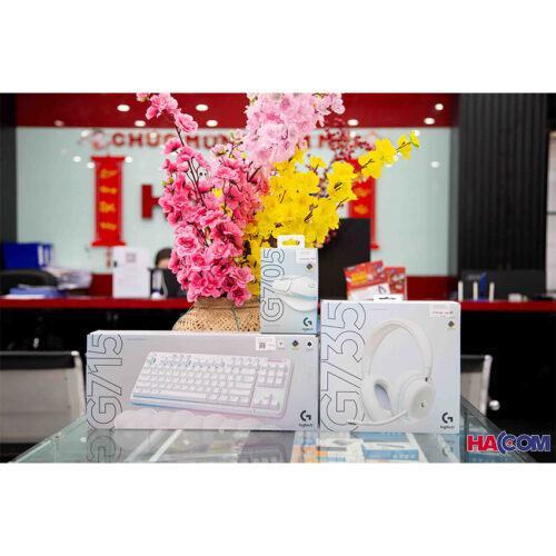 Tai nghe chơi game không dây Logitech G735 Màu Trắng (Wireless/Bluetooth 5.2)