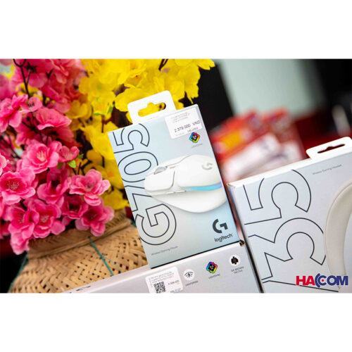 Chuột game không dây Logitech G705 RGB Aurora Off White