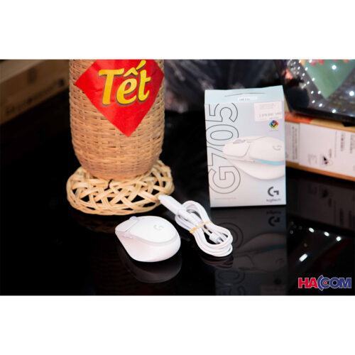 Chuột game không dây Logitech G705 RGB Aurora Off White