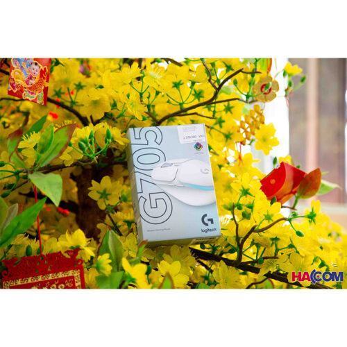 Chuột game không dây Logitech G705 RGB Aurora Off White