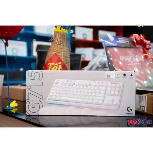 Bàn phím game không dây Logitech G715 TKL RGB Aurora Off White
