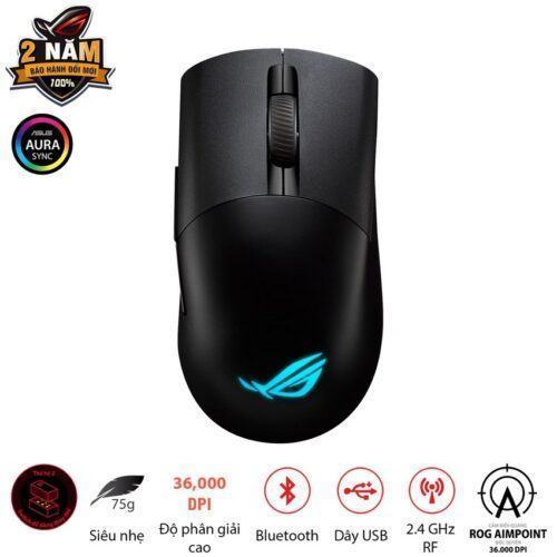 Chuột game Asus ROG Keris Wireless Aimpoint Black (P709) (USB/RGB)