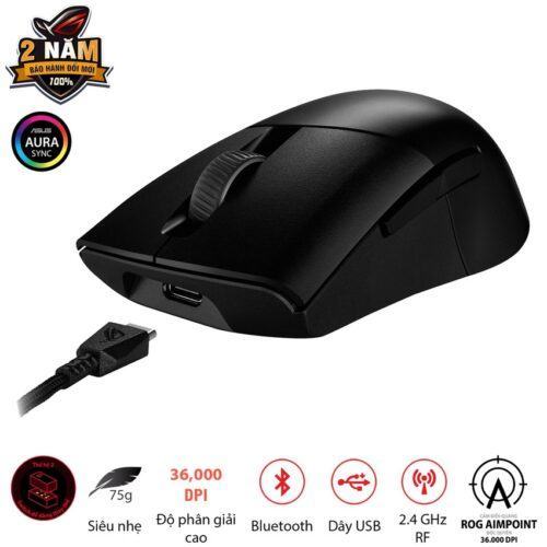Chuột game Asus ROG Keris Wireless Aimpoint Black