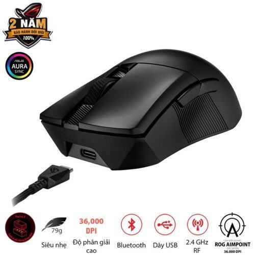 Chuột game Asus ROG Gladius III Wireless Aimpoint Black