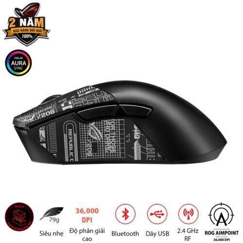 Chuột game Asus ROG Gladius III Wireless Aimpoint Black