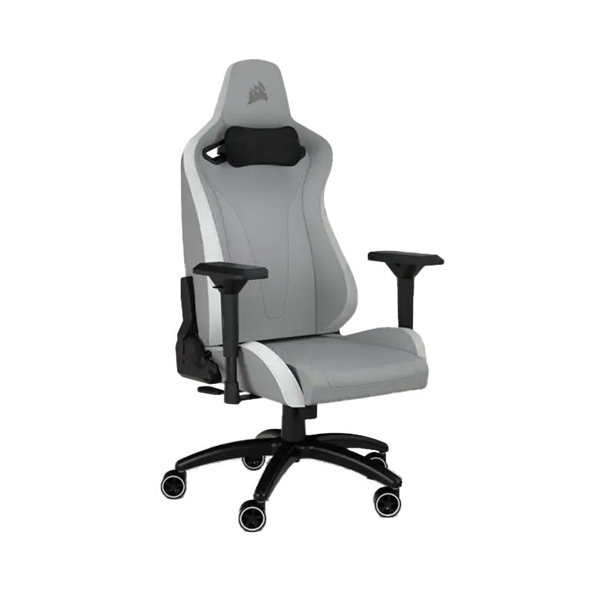 Ghế Game Corsair TC200 Leatherette Light Grey/White