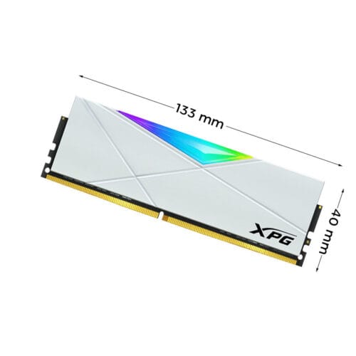 Ram Desktop Adata XPG Spectrix D50 RGB White (AX4U320016G16A-SW50) 16GB (1x16GB) DDR4 3200Mhz (