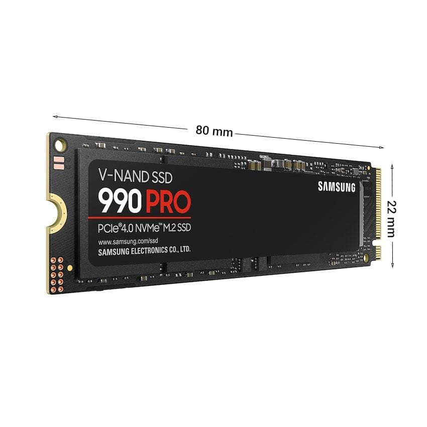 Ổ cứng SSD Samsung 990 PRO 2TB PCIe NVMe 4.0x4 (Đọc 7450MB/s - Ghi 6900MB/s) - (SSDSS990PRO2TB01)