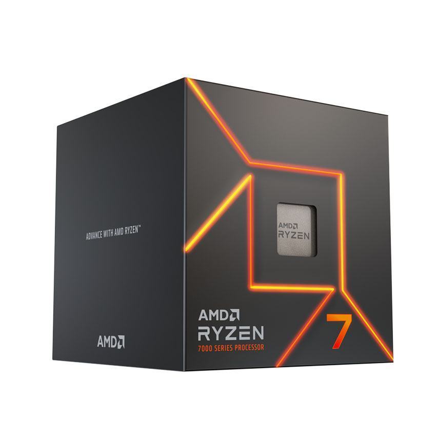 CPU AMD Ryzen 7 7700 (3.8 GHz Upto 5.3GHz / 40MB / 8 Cores, 16 Threads / 65W / Socket AM5